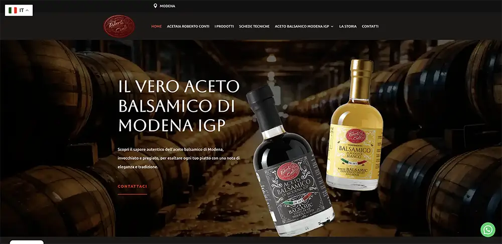 realizzazione siti web Aceto Balsamico